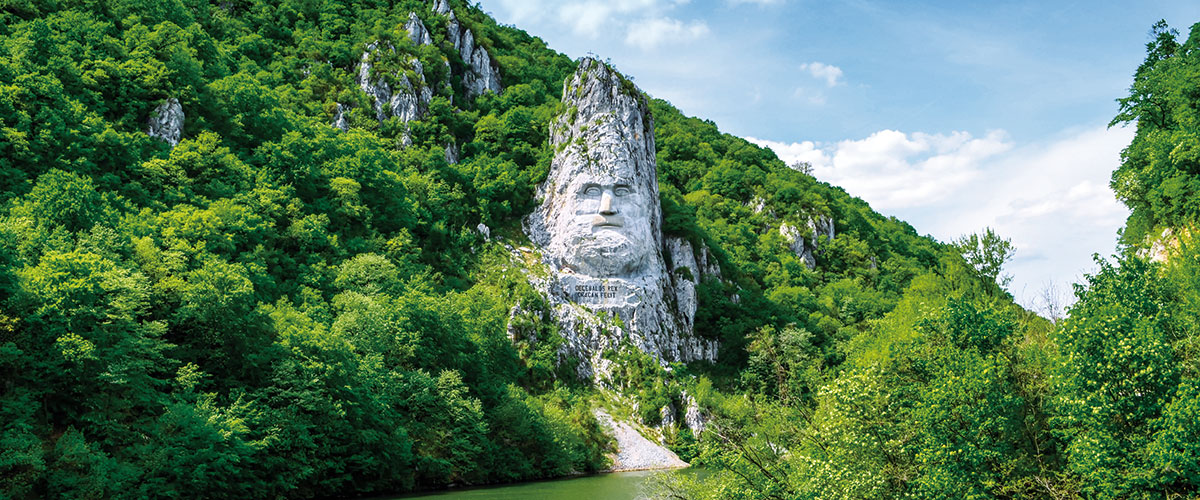 The famous rock sculpture of Decebalus